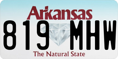 AR license plate 819MHW