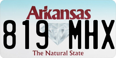 AR license plate 819MHX