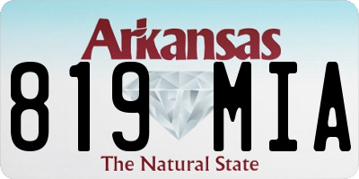 AR license plate 819MIA