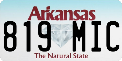 AR license plate 819MIC