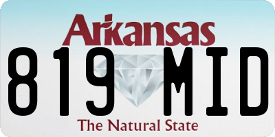 AR license plate 819MID