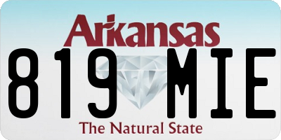 AR license plate 819MIE