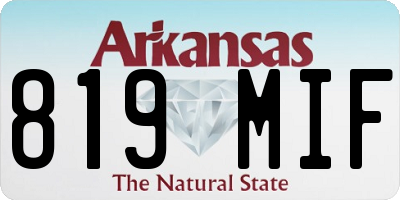 AR license plate 819MIF
