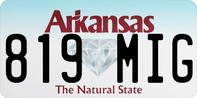 AR license plate 819MIG