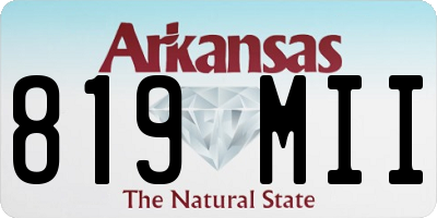 AR license plate 819MII