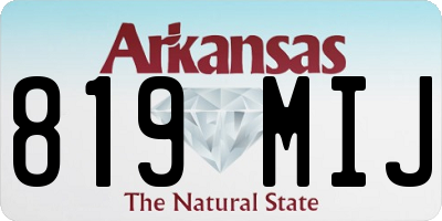 AR license plate 819MIJ
