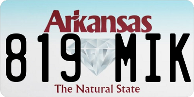 AR license plate 819MIK
