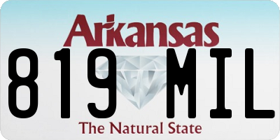 AR license plate 819MIL