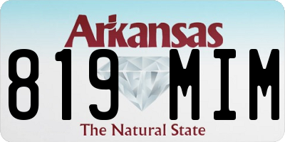 AR license plate 819MIM