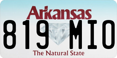 AR license plate 819MIO