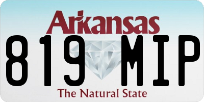 AR license plate 819MIP