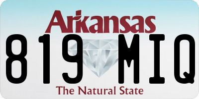 AR license plate 819MIQ