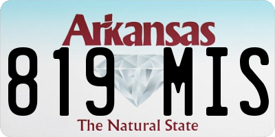AR license plate 819MIS