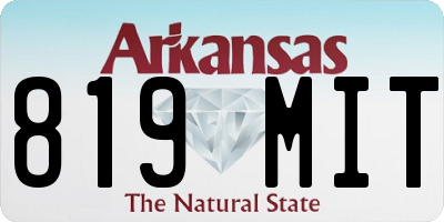 AR license plate 819MIT