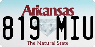 AR license plate 819MIU