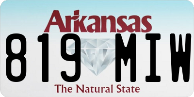 AR license plate 819MIW