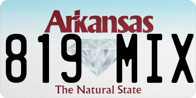 AR license plate 819MIX