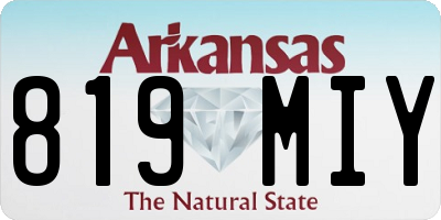 AR license plate 819MIY