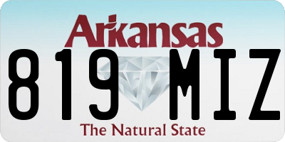 AR license plate 819MIZ