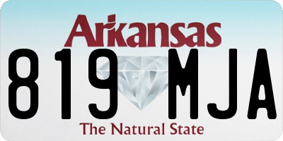 AR license plate 819MJA