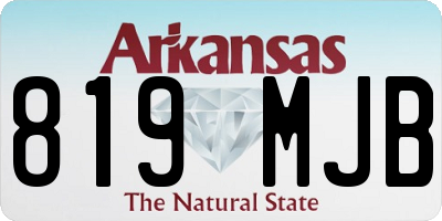 AR license plate 819MJB