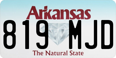 AR license plate 819MJD