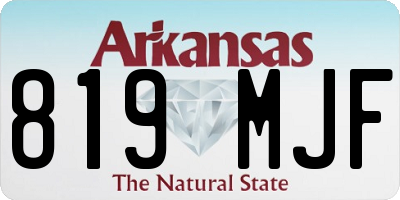 AR license plate 819MJF
