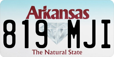AR license plate 819MJI