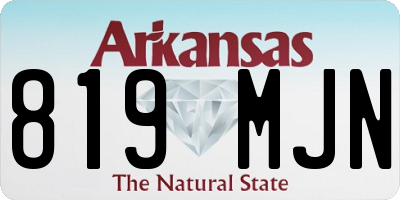 AR license plate 819MJN