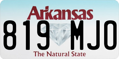 AR license plate 819MJO