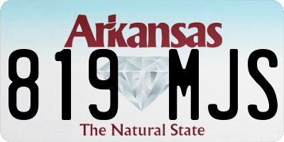 AR license plate 819MJS