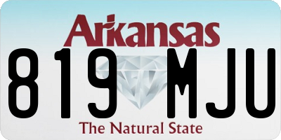 AR license plate 819MJU