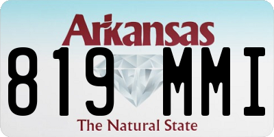 AR license plate 819MMI