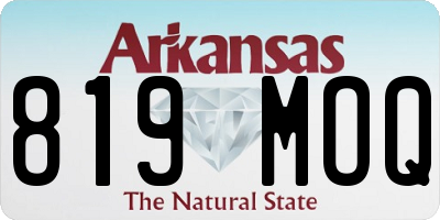 AR license plate 819MOQ