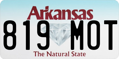 AR license plate 819MOT
