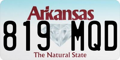 AR license plate 819MQD
