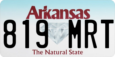 AR license plate 819MRT