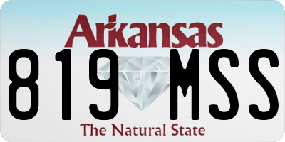AR license plate 819MSS