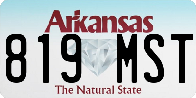 AR license plate 819MST