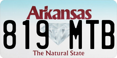AR license plate 819MTB