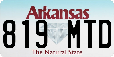 AR license plate 819MTD
