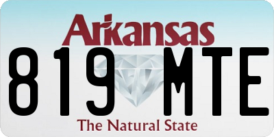 AR license plate 819MTE