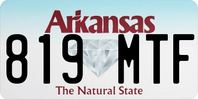 AR license plate 819MTF