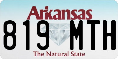 AR license plate 819MTH