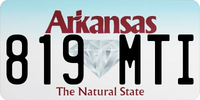 AR license plate 819MTI