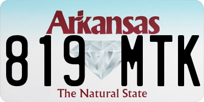 AR license plate 819MTK