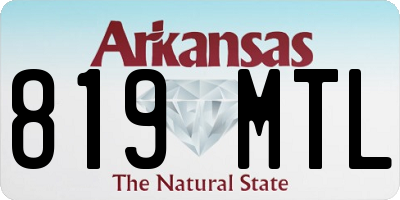 AR license plate 819MTL