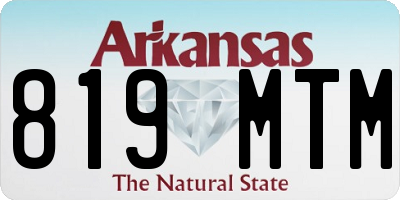 AR license plate 819MTM