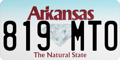 AR license plate 819MTO