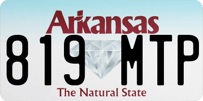 AR license plate 819MTP